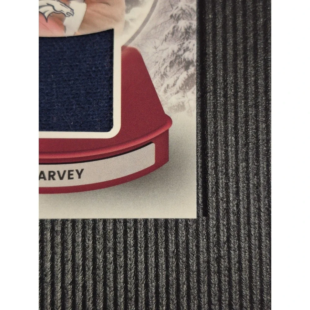 2024 Donruss RJ Harvey #SWE-RHY Rookie Sweater (MEM) (RC) Denver‎ Broncos